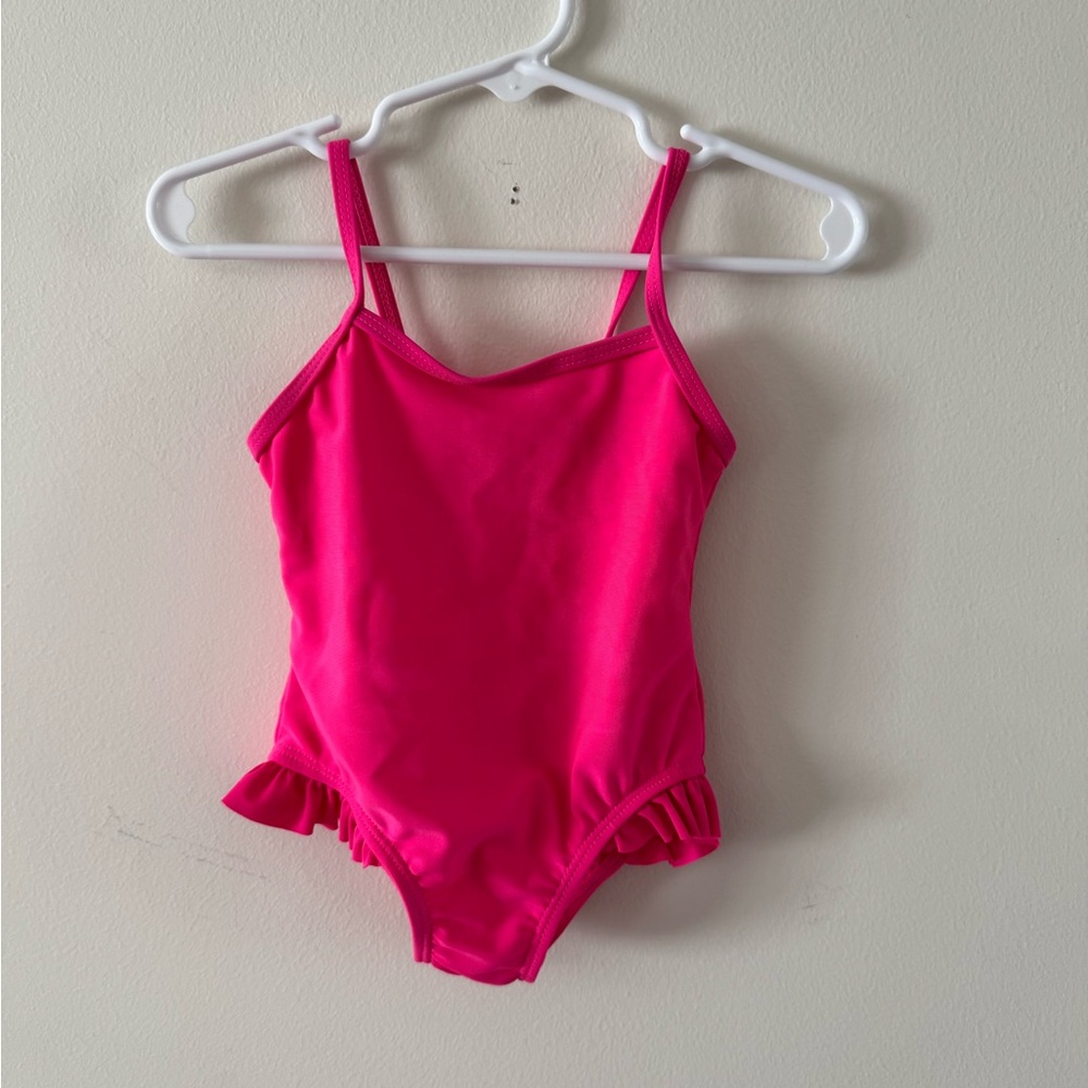 Wonder Nation Hot Pink Kids Swim One Piece
